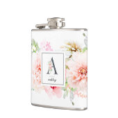 Wild Blush Botanical Letter A Monogram Heupfles (Links)