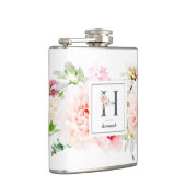 Wild Blush Botanical Letter H Monogram Heupfles (Rechts)