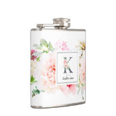 Wild Blush Botanical Letter K Monogram Heupfles (Rechts)