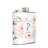 Wild Blush Botanical Letter P Monogram Heupfles (Rechts)