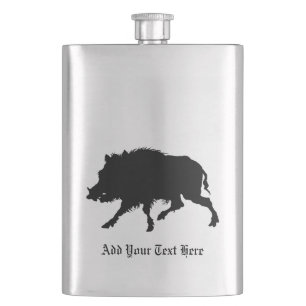Wild Boar of Wild Pig Elegant Silhouette Flacon