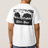 Wild Boar Old Paper Cut: Ontwerp op rug T-shirt (Achterkant)