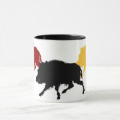 Wild Boar op de vlucht - Antiek Duitse drukkerij Mok (Midden)