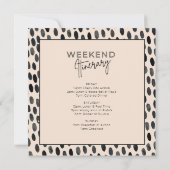 Wild Boho Bachelorette Party Invitation Itinéraire (Dos)