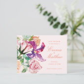 Wild Botanical Maximalism Wedding Save the Date Briefkaart (Staand voorkant)