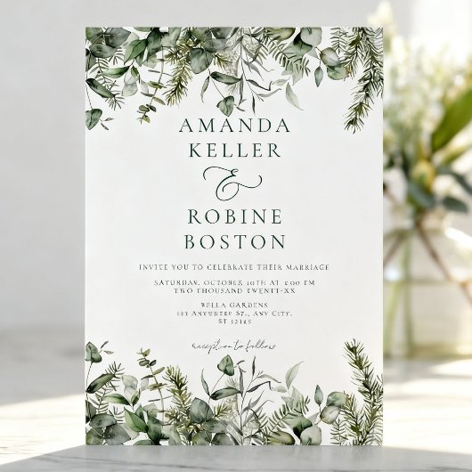 Wild Botanical Wedding Invitation