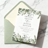 Wild Botanical Wedding Invitation Kaart