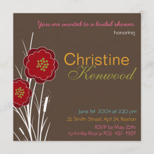 Wild Bouquet Bridal Shower Kaart