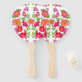 Wild Briar Roos Wedding Paddle Hand Fan Handwaaier (Voorkant en achterkant)