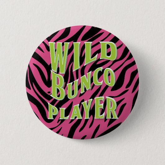 Wild Bunco Player Graphic Design Ronde Button 5,7 Cm (Voorkant)