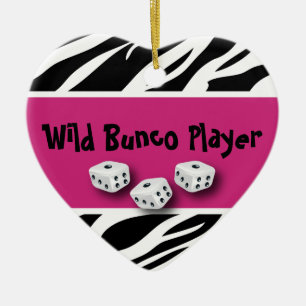WIld Bunco Player zebra Animal Print Keramisch Ornament