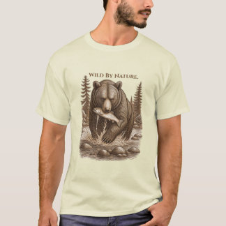 Wild By Nature Bear Forest Graphic Tee T-shirt
