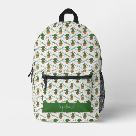 Wild Cactus Pattern Bedrukte Rugzak (Voorkant)