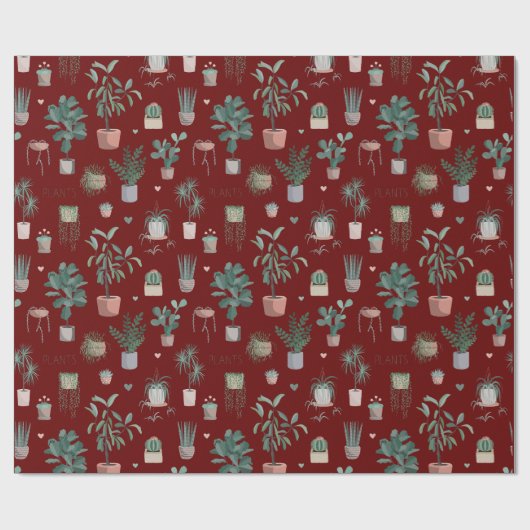 Wild Cactus Pattern Cadeaupapier (Vlak)