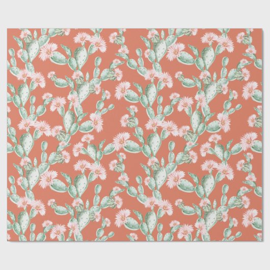 Wild Cactus Pattern Cadeaupapier (Vlak)