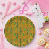 Wild Cactus Pattern Papieren Bordje (Feest)