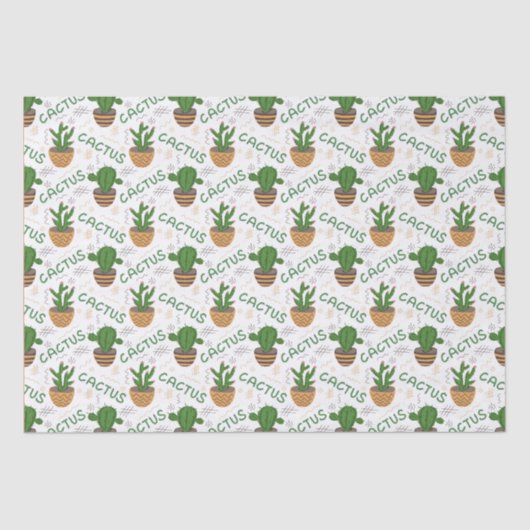 Wild Cactus Pattern Tissuepapier (Voorkant)