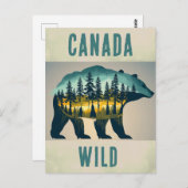  Wild Canada Beer Reizen Briefkaart (Voorkant / Achterkant)