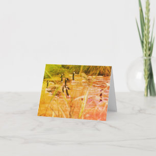 Wild Canada Geese Natuur Blank Note Kaart
