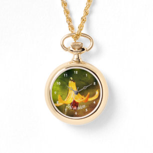 Wild Canada Lily met Insect Abstract Personalized Horloge