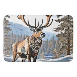 Wild Canadees rendierontwerp Badmat
