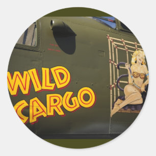 'Wild Cargo' neuskunst Ronde Sticker