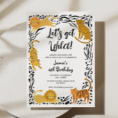 Wild Cat Jungle Anniversaire Fête Invitation