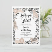 Wild Cat Jungle Anniversaire Fête Invitation (Debout devant)