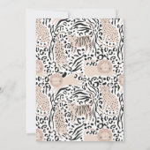 Wild Cat Jungle Anniversaire Fête Invitation (Dos)