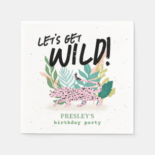 Wild Cat Kids Verjaardag Gepersonaliseerde Party S Servet