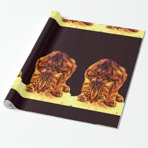 WILD CAT KITTEN CADEAUPAPIER