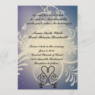 Wild Cat Lovers Wedding Invitation Kaart