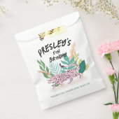 Wild Cat Party Dier Gepersonaliseerde Favor Bag Bedankzakje (Gezegeld)