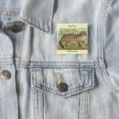 Wild Cat Vierkante Button 5,1 Cm (In situ)