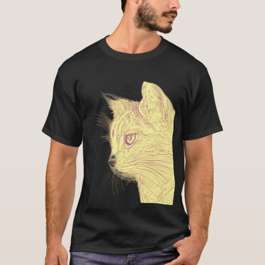 Wild Cat Zwart T-shirt (Voorkant)