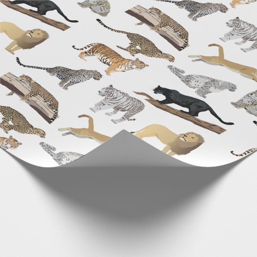 Wild Cats Pattern Cadeaupapier (Hoek)