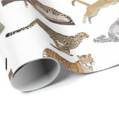 Wild Cats Pattern Cadeaupapier (Rol Hoek)