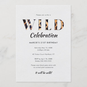 Wild Celebration Leopard Print Kaart