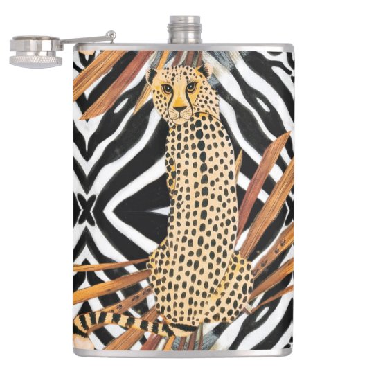 Wild Cheetah Heupfles (Geopend)