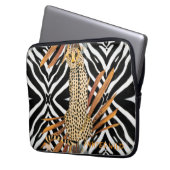Wild Cheetah Laptop Sleeve (Voorkant Links)