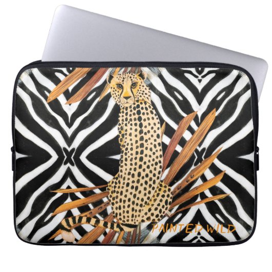 Wild Cheetah Laptop Sleeve (Voorkant)