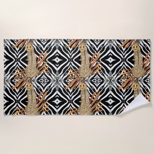 Wild Cheetah  Strandlaken (Voorkant)