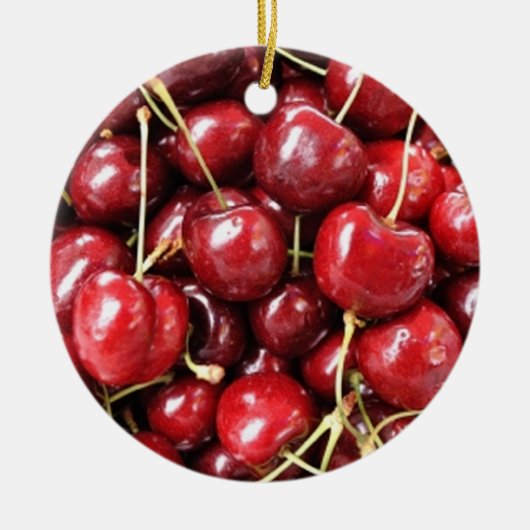 Wild Cherries Keramisch Ornament (Voorkant)