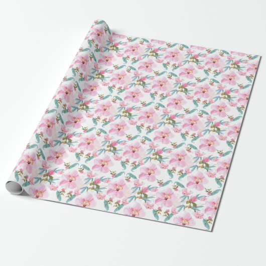 Wild cherry blossom blooming garden cadeaupapier (Uitgerold)