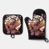 Wild Cherry Blossom Ovenwant & Pannenlap Set (Voorkant)