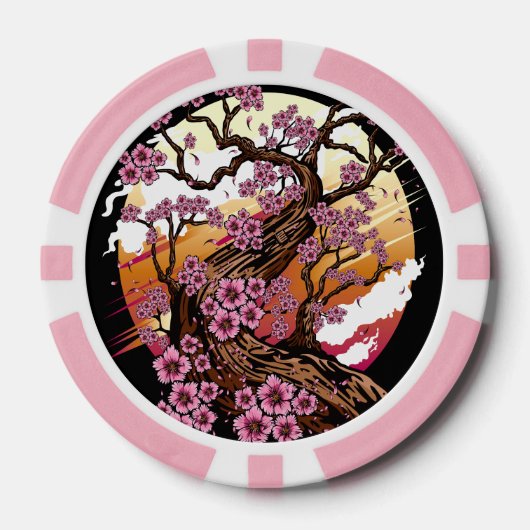 Wild Cherry Blossom Poker Chips (Voorkant)