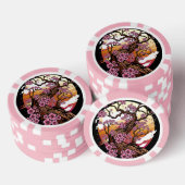 Wild Cherry Blossom Poker Chips (Opstapeling)