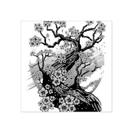 Wild Cherry Blossom Rubberstempel (Afrduk)