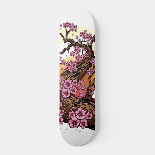 Wild Cherry Blossom Skateboard (Voorkant)