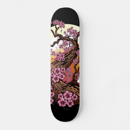 Wild Cherry Blossom Skateboard (Voorkant)